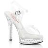 Fabulicious - MAJESTY508SDT Sandale à bride à la cheville - Transparent/Blanc Product image
